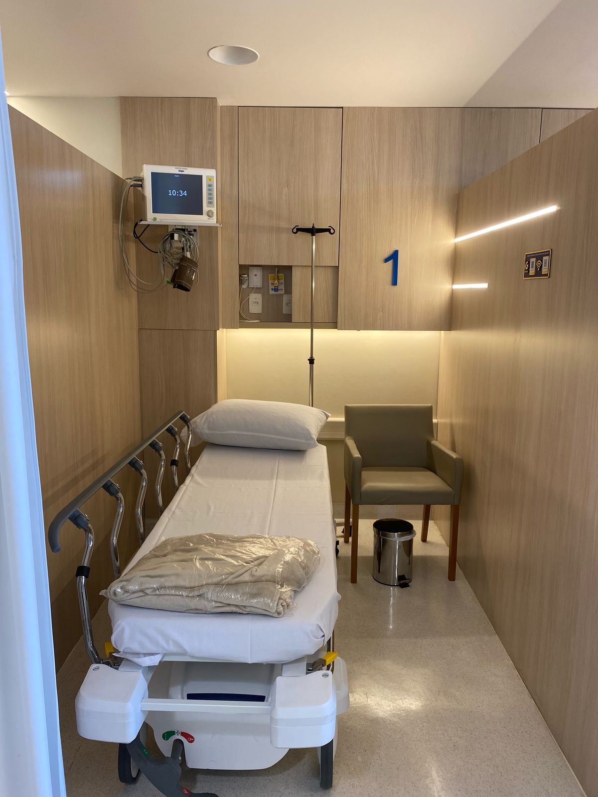 Leito individual de recuperação da RMS